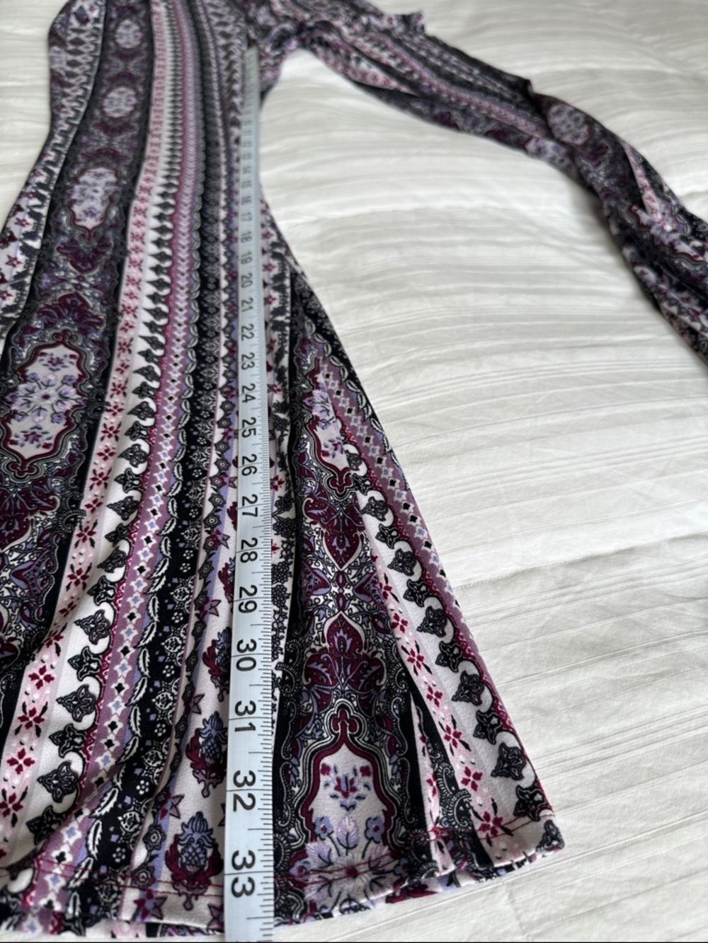 Bear Dance Purple Hippie Boho Flare Pants Size Large - Picture 8 of 11